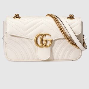 Gucci GG Marmont Small Shoulder Bag White